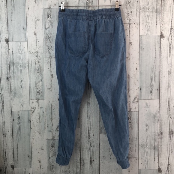 Style & Co Chambray Lightweight Drawstring Joggers Small - Picture 3 of 11